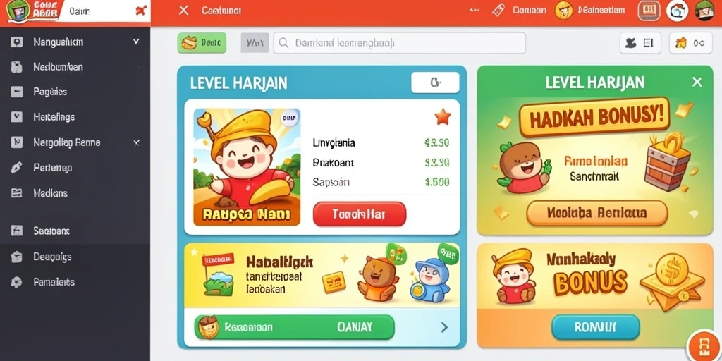 Tampilan awal game yang memukau dan menarik.