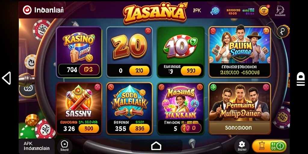 Tampilan utama dengan karakter-karakter menarik.